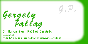 gergely pallag business card